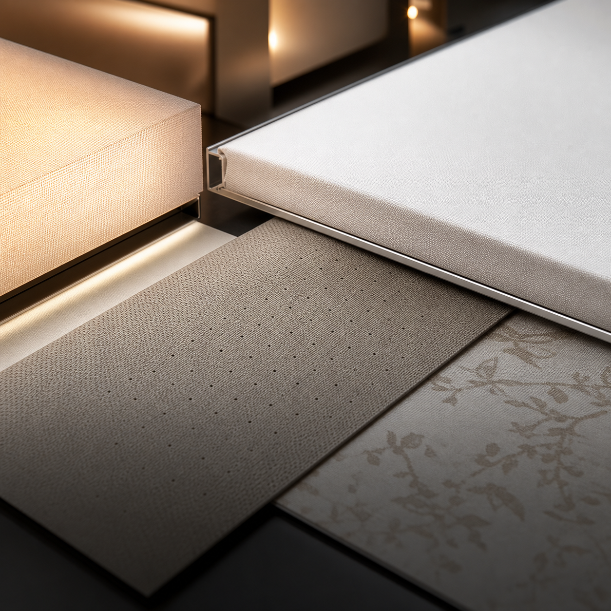 Spantextiel voor wand en plafond
